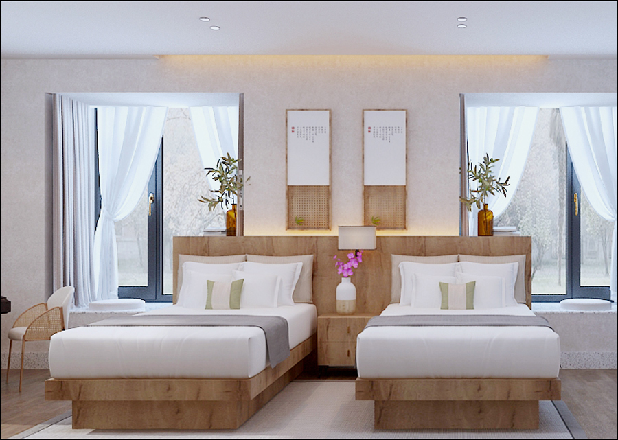 巢湖厵村民宿客房：現(xiàn)代田園風(fēng)格民宿設(shè)計裝修