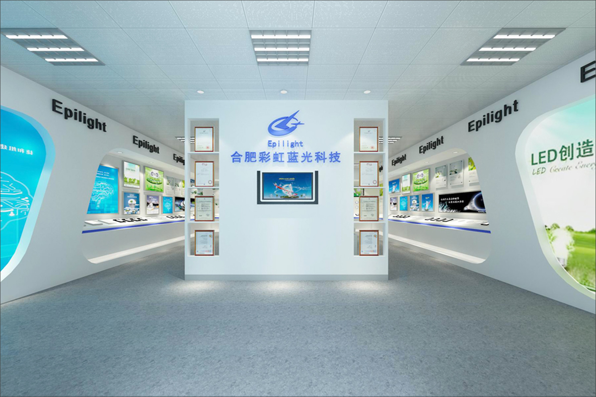 彩虹藍(lán)光科技A展廳裝修案例